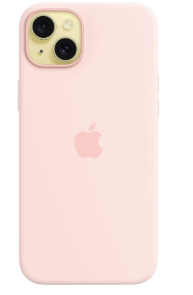 Apple silicone case with MagSafe iPhone 15 (Original Quality) Light Pink